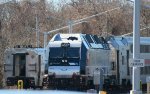 NJT 4527 lays over in the yard.